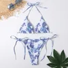 Kadın Mayo Kadın Seksi Baskı Bikini Set Bandeau Bandauge İki Parçalı Push-Up Brezilya Plaj Giyim Mayo Biquini Mujer Feminino