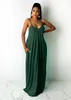 Frauen Maxi Kleider Plus Größe 3XL Sommer Einteiliges Kleid Lose Strand Tragen Lässige Feste Lange Röcke mit Taschen bodenlangen Rock DHL 5546