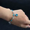 Kristall-Herz-Charme-Armband, blaues Meer-Diamant-Armband, Modeschmuck für Frauen und Kinder, Geschenk