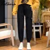 Tataria Black High Waist Cargo Pants Women Loose Streetwear Ankle Length Female Boyfriend Casual Jeans Women's Trousers 210514