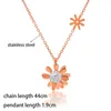 Collana di design Gioielli di lusso Ciondolo fiore rotondo in acciaio inossidabile Girocollo per donna Moda 2021 Arrivo XL336 SK