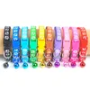 Cat Collars & Leads Colorful Necklace Adjustable Print Pattern Cute 1Pcs Polyester Dog Collar Pet Decoration Accessories Animal Goods