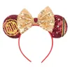 Hair Accessories 5'' Big Sequins Bow Cartoon Mouse Ears Hairband Kids Headband Women Party Decoration European Trendy