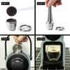 iCas Coffee Filters Capsule Pod For Nespresso Refillable Capsula Stainless Steel Coffee Brackets Cup and Tamper 210712