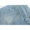 [DEAT] Summer Fashion Short Pants Loose High Waist Solid Color Personality Denim Shorts Women 13C924 210527