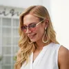Kvinnors Fashion Rimless Solglasögon Ultra Light High Quality Driving UV Skyddsglasögon