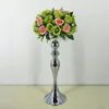 Party Decoration Metal Candle Holders 50cm / 20 "Flower Vase Rack Stick Wedding Table Centerpiece Event Road Lead Stands