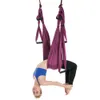 6 Handtag Aerial Yoga Hammock Flying Swing Anti-Gravity Yoga Pilates Inversion Övningar Enhet Hem Gym Hängande Bälte 20 färger