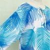 Beach Cover up Rayon Printed Swimwear Tunics For Dress wear Women Robe de Plage Saida Praia ups #Q250 210420