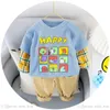 Boys Clothing Sets Boy Suits Baby Clothes Kids Outfits Spring Autumn Cotton Cartoon Long Sleeve T-shirts Trousers Pants Casual Wear B7792