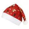 Cappello di Natale alce Decorazione di Capodanno Bambini Cappello per adulti Decorazione per copricapo per albero di Natale in tessuto spazzolato colorato