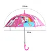 Kids Cartoon Transparent Umbrella Windproof Rain Umbrellas Children EVA Straight Long Handle Kid Girls Sun Protection Portable 2374 Y2