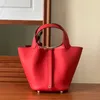 Luxurys Designer Picotin-Einkaufstasche 2021, Damenmode, Eimer-Handtaschen, Geldbörse, Rindsleder, echtes Echtleder, Damenhandtasche, Umhängetaschen mit Schloss, 18/22 cm