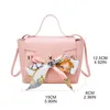 Women Girl Small PU Leather Handbag Scarf Shoulder Messenger Crossbody Bag Satchel Crocodile Pattern Tote Purse