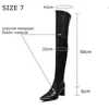 ALLBITEFO Размер 33-43 Металлические Ноги Толстый каблук Женщины над Сапогими колена Мода Сексуальные бедра Высокие Сапоги Высокая каблука Обувь Ботинки 210611