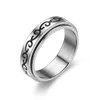 New Star Moon Titanium Steel Rotating Couple Ring Set Jewelry Stainless