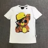 男性デザイナーPPスカルダイヤモンドTシャツ半袖ボアグマブランドティーOネック高品質スカルズTEES TOPS 15