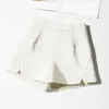 Plus storlek 3xl chiffong shorts kvinnor sommar tunn hög midja svart vit kort femme elegant kontor kostym kvinna c6157 210719