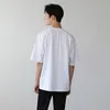 T-shirt bianca a maniche corte estiva IEFB T-shirt da uomo moda coreana girocollo nera T-shirt allentata causale Top Base in cotone Abbigliamento da uomo 210524