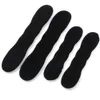 متعدد الحجم الإسفنج الأسود التصميم دونات كعكة بكرة صانع حلقة ماجيك رغوة تويست أداة الشعر مقطع 17.5 سنتيمتر و 22.5 سنتيمتر