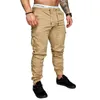 2019 Mens Joggers Pants Harem Solid Sweatpants Mane Trousers Men Pocket Elastic Midje Pants Men Fashion Hip Hop Pantalon Homme P0811