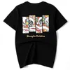 Chinese Style Casual T-shirt Summer Cotton Print Short Sleeve Men's Loose Tee Tops