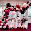 Party Decoration Różowy Czarny Czerwony Złoty Balon Garland Arch Kit Nadaje się Do ślubu Dziewczyna Urodziny Baby Sridal Bridal Tło