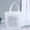 Reusable Shopping Bag Large Capacity Solid Color Women Shoulder Tote Non-woven Environmental Shopping Handbag