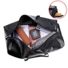 ユニセックス大容量防水荷物袋携帯スポーツ週末Sビジネスダッフルソフトレザートラベルスーツケース220222