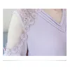 Chiffon Blusas Mujer de Moda Floral Shirts Dames Elegante Blouse Bloem Vrouwelijke V-hals Kleding Tops 662i 210420