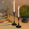 Candle Holders Retro Holder Wedding Decoration Modern Black Centerpiece Candlestick Dining Table