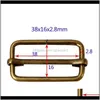 Pärlor 20st Metal Tri Glide Slide Buckles Center Bar Juster för läderhantverk Bagband Webbing 25 32 38mm Belt Buckle Wmtxze TL2DZ MK70B