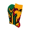 Etniska Kläder 3 Par / Förpackning Kvinnor Strumpor Afrikansk Skriv ut Striped Lattice Design Färgrik Mjuk Fritid Skateboard Rolig Gift Multicolor