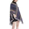 Scarves Boho Fringed Poncho Cape Shawls Wraps Womens Coat Elegant Tops For Spring Winter Fall TC21238v