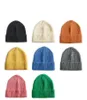 M413 Ny Höst Vinter Kids Knitted Hat Candy Färg Skull Cap Boys Girls Warm Beanie Barn hattar 8 färger