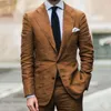 trajes de lino marrón para hombre