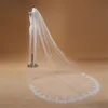 3 M Mariage Voile Eine Schicht Spitze Applizierte Rand Schleier Weiß Elfenbein Kapelle Länge Hochzeit Schleier Lange Braut Frauen Haar Zubehör Veu De Noiva AL9758