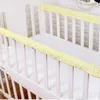 2 pcs/set Plain Color Crib Bumper Thickened Baby Bedside Protective Bar Anti-collision Barrier Cover For Infant Protection Strip 211025