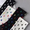 Mignon chiffres imprimer chaussettes femmes fille décontracté coton respirant chaussette pour cadeau fête mode bonneterie de haute qualité