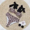 High Waist Bikini Set 2022 Sexy Leopard Swimwear women Swimsuit Push Up Bathing Suit Beachwear Summer Biquini female
