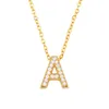 Necklace Go Party High Quality Copper Plated 18k Fashion Women Lady Girl Name Diamond Initial Letter7144182