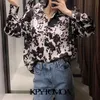 Frauen Mode Übergroßen Animal Print Blusen Langarm Button-up Weibliche Shirts Blusas Chic Tops 210420