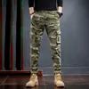 Moda Streetwear Uomo Jeans Ly Designer Multi tasche Pantaloni cargo in cotone casual Pantaloni tuta mimetica militare