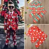 2-8 Years Toddler Boys Christmas Outfits Santa Claus Print Shirt Boys Pants Outfits Children Boys Xmas Clothes Suits 201127