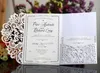Cartes d'invitation de mariage élégantes découpées au Laser carte de voeux personnaliser anniversaire d'affaires avec des cartes RSVP décor fournitures de fête