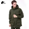 US Army M65 Tactique Trench Hommes Coupe-Vent Manteau Pur Coton Solide Vêtements Pour Hommes Classique Polaire Parkas Veste Militaire BF802 211011