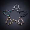 1 pc Nowy Ze Stali Nierdzewnej Fałszywy Nos Ring Studs Hoop Pierścienie przegrodowe Kolorowe Moda Body Piercing Biżuteria