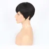 100 Brazilian Virgin Short Pixie Hair Wigs Human Hair Full Lace Front Bob Wig African Hair Cut Style None Lace Wigs4458315