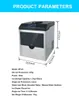 Commercial Automatic Ice Cube Maker 25KG /24H Household Bullet Round Making Machine Countertop For Family, Bar,Coffee Shop