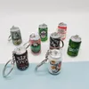Keychains Simulation Beer Cans Keychain Boy Men Creative Trinket Couple's Cool Tide Bag Backpack Car Key Accessories Pendant Keyring Gifts